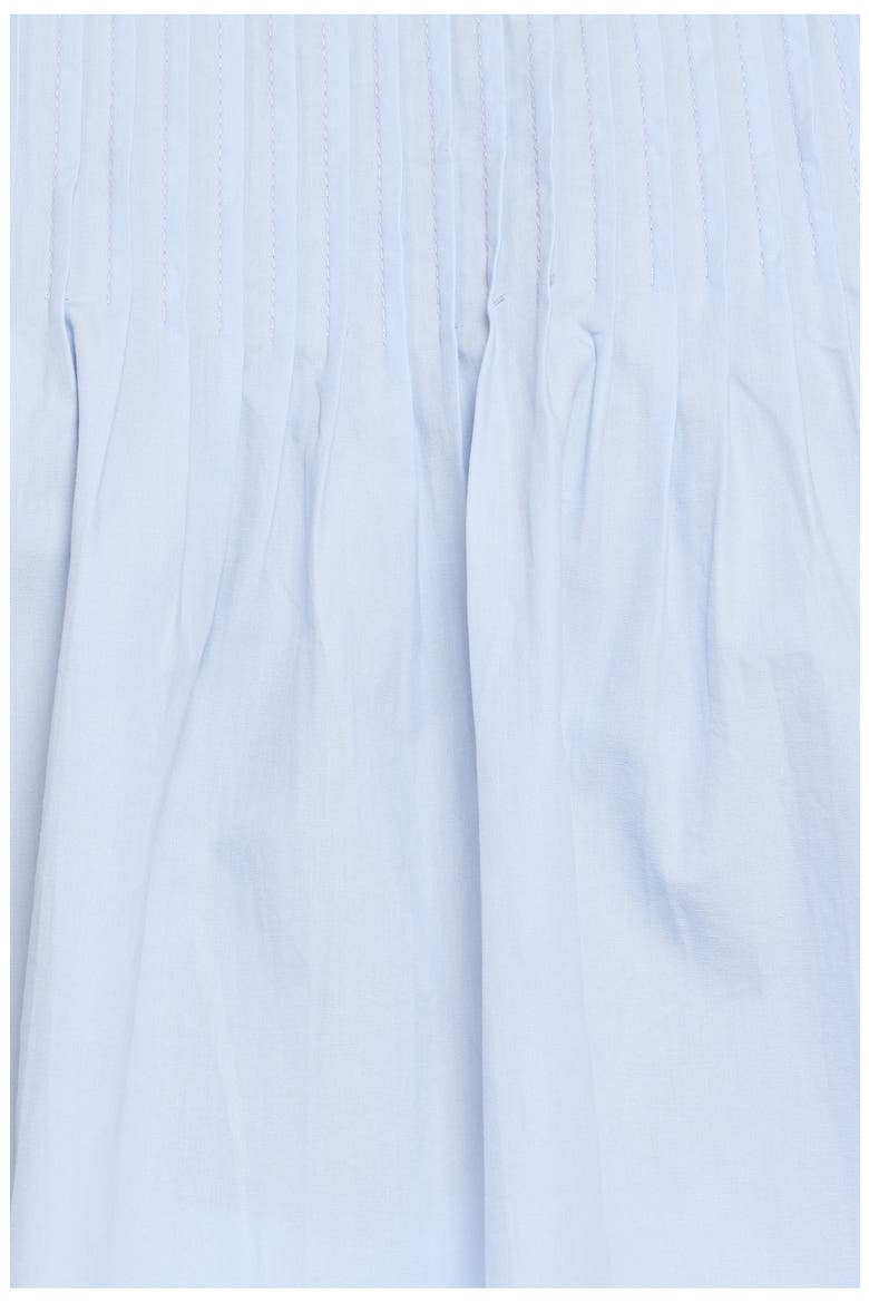 Abbot Pleated Cotton Top, Alternate, color, BLUE