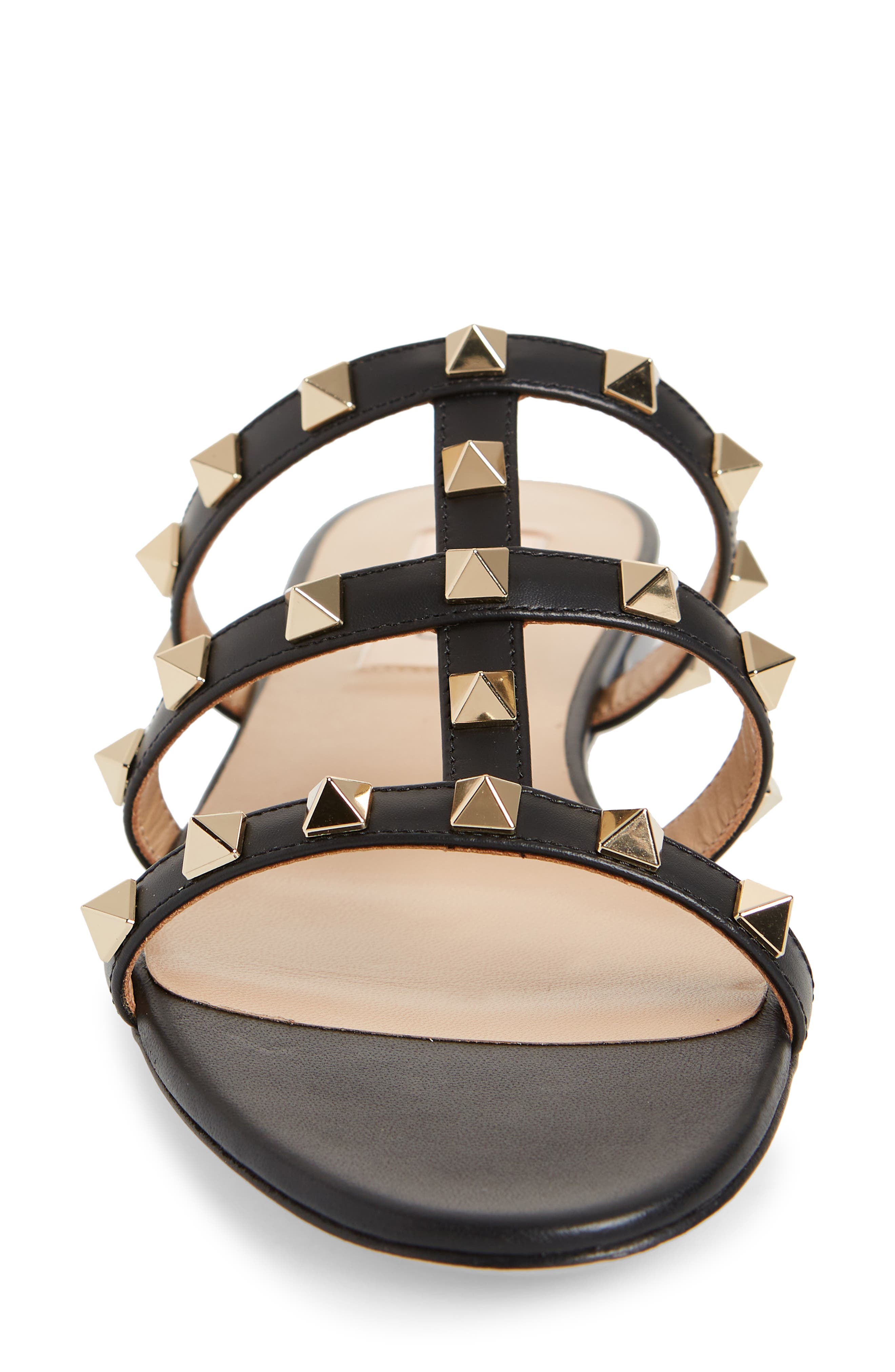 Valentino Garavani Rockstud Slide Sandal, Alternate, color, 0No Nero