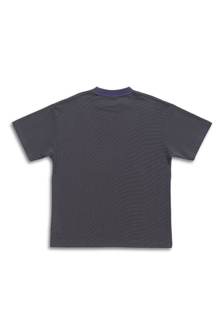 Break Neck Oversize Textured Cotton T-Shirt, Alternate, color, IRON