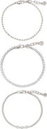 Ettika Set of 3 Dainty Bracelets