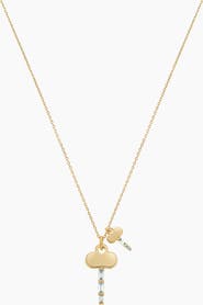 Bearfruit Jewelry 18k Gold Plated Sterling Silver Kailyn Double Key Pendant Necklace Gift Idea