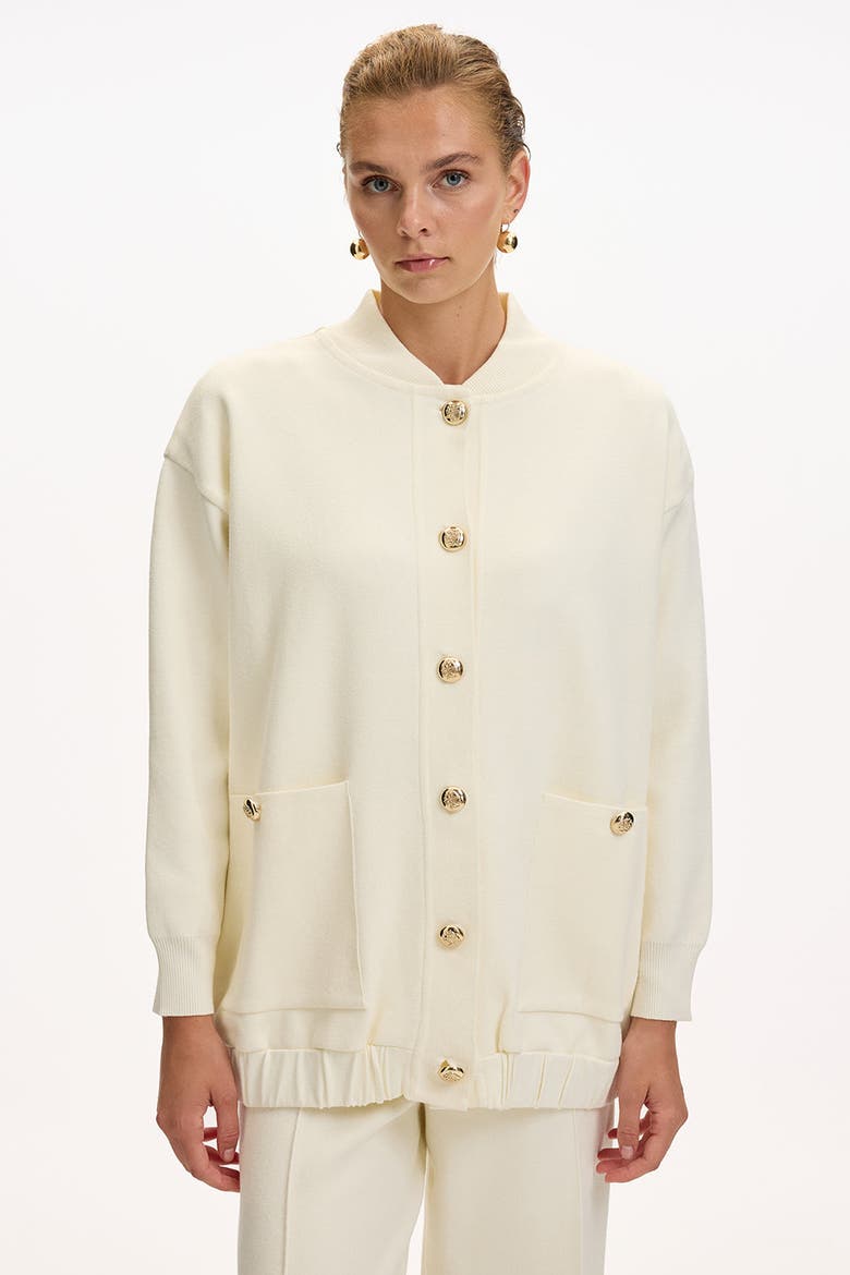 Barbara Knit Cardigan, Alternate, color, Ecru