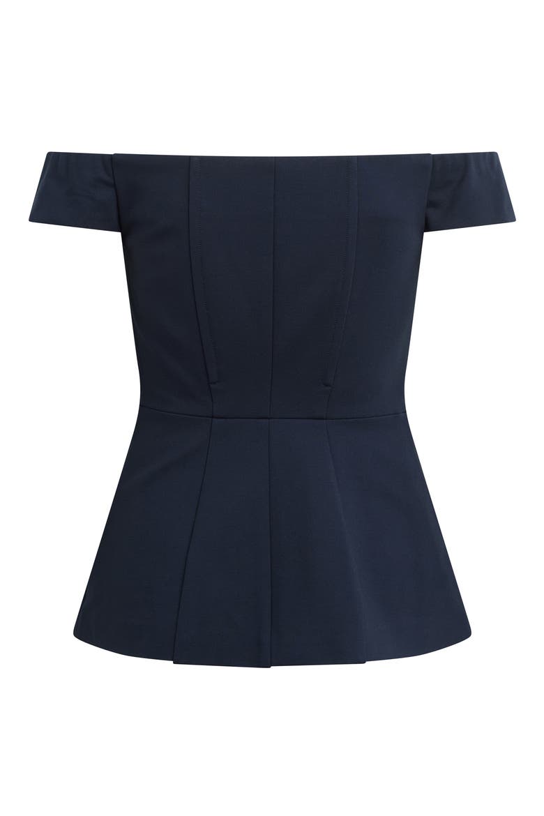 The One That I Want Off the Shoulder Top, Alternate, color, NAVY