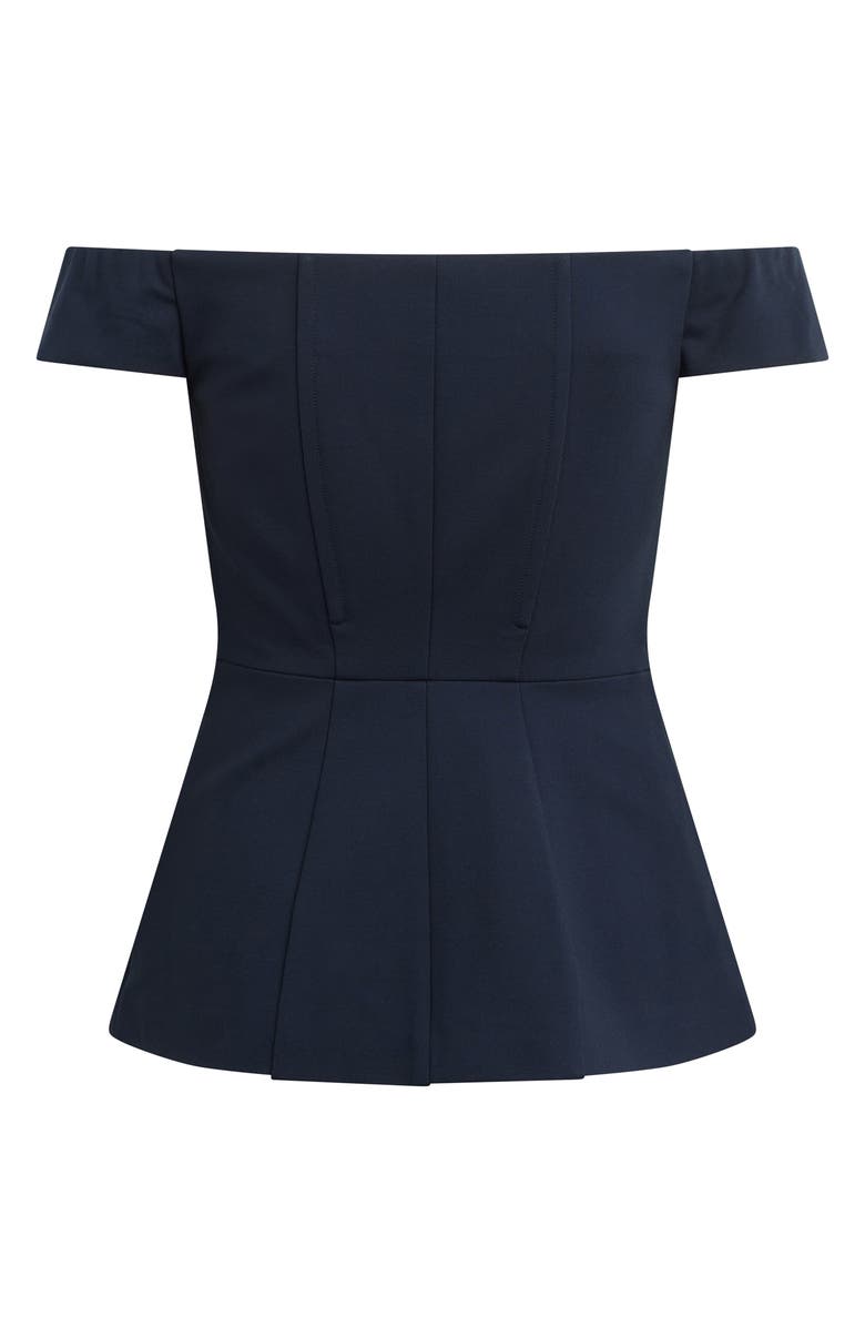 Favorite Daughter The One That I Want Off the Shoulder Top, Alternate, color, Navy