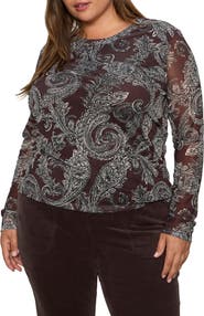 Sanctuary Perfect Long Sleeve Mesh Top