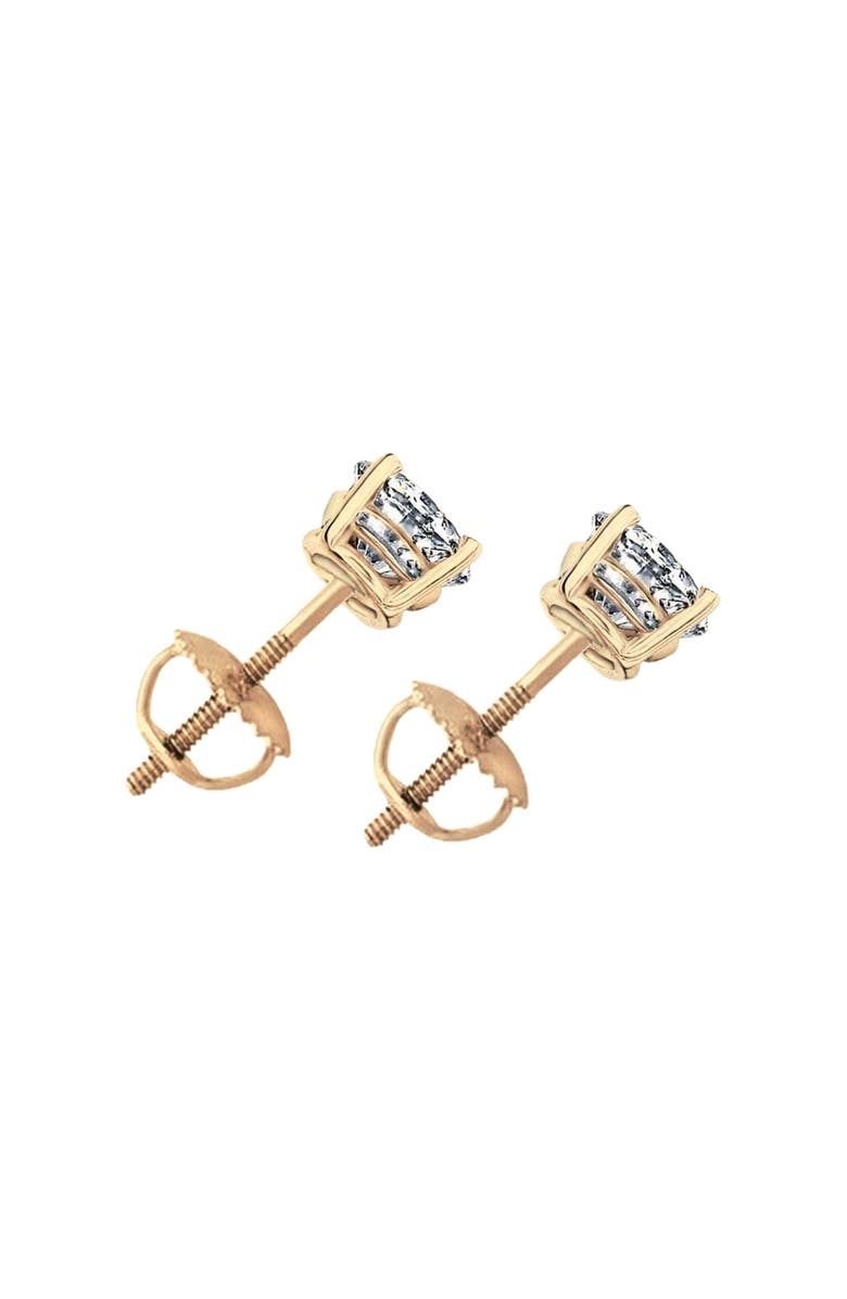 Bliss Diamond Certified 2.03Ct TW Diamond Studs Screw Back 14k Gold Lab Grown, Alternate, color, 14K Yellow Gold