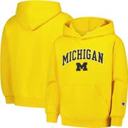 Champion Youth Champion Maize Michigan Wolverines Campus Pullover Hoodie