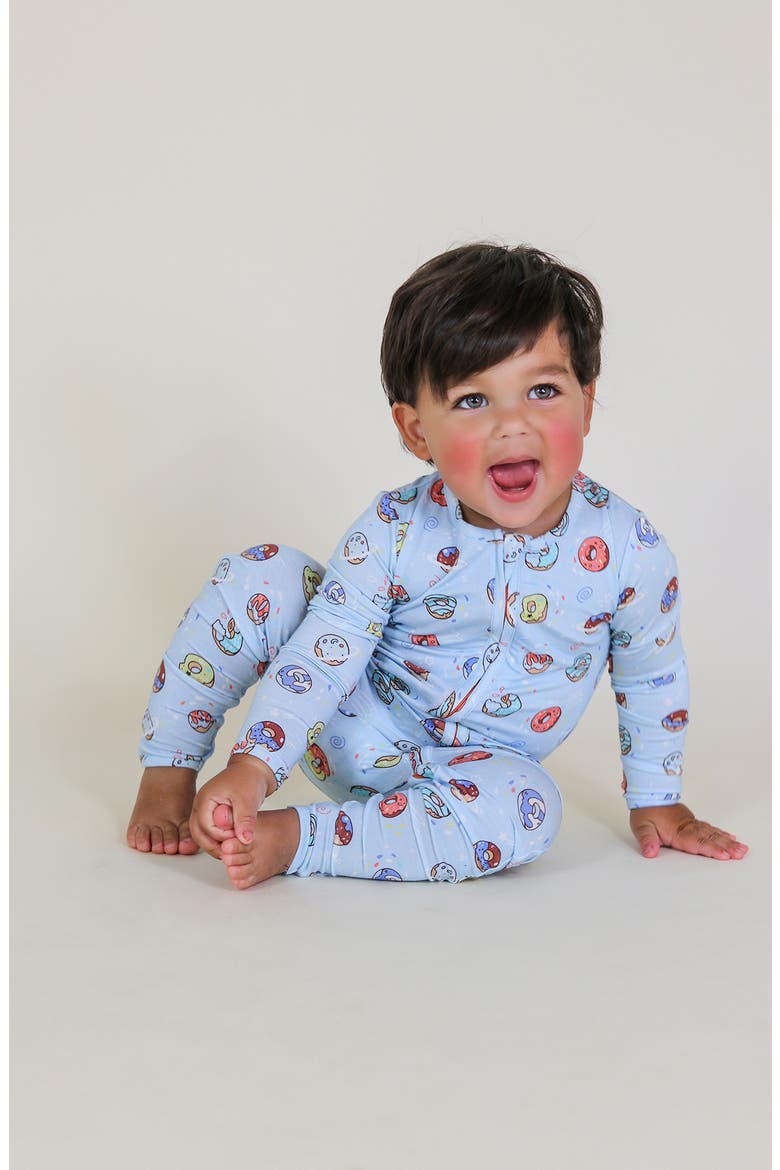 Baby Blue Space Donut Convertible Footie, Alternate, color, BLUE DONUT