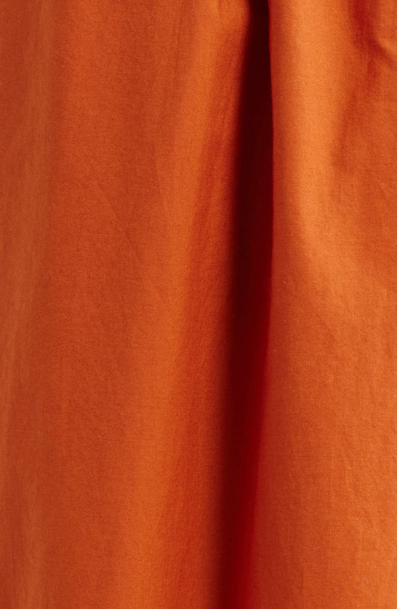 LOVE THE LABEL Nolan Smocked Waist Embroidered Cotton Eyelet Midi Skirt, Alternate, color, Cinnamon