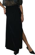 NEXT Velvet Drape Front Maxi Skirt