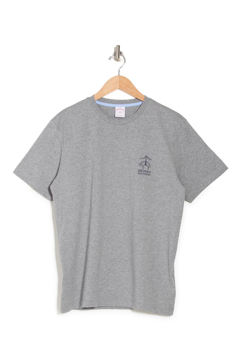 Logo Crewneck T-Shirt, Alternate, color, MEDIUM GREY