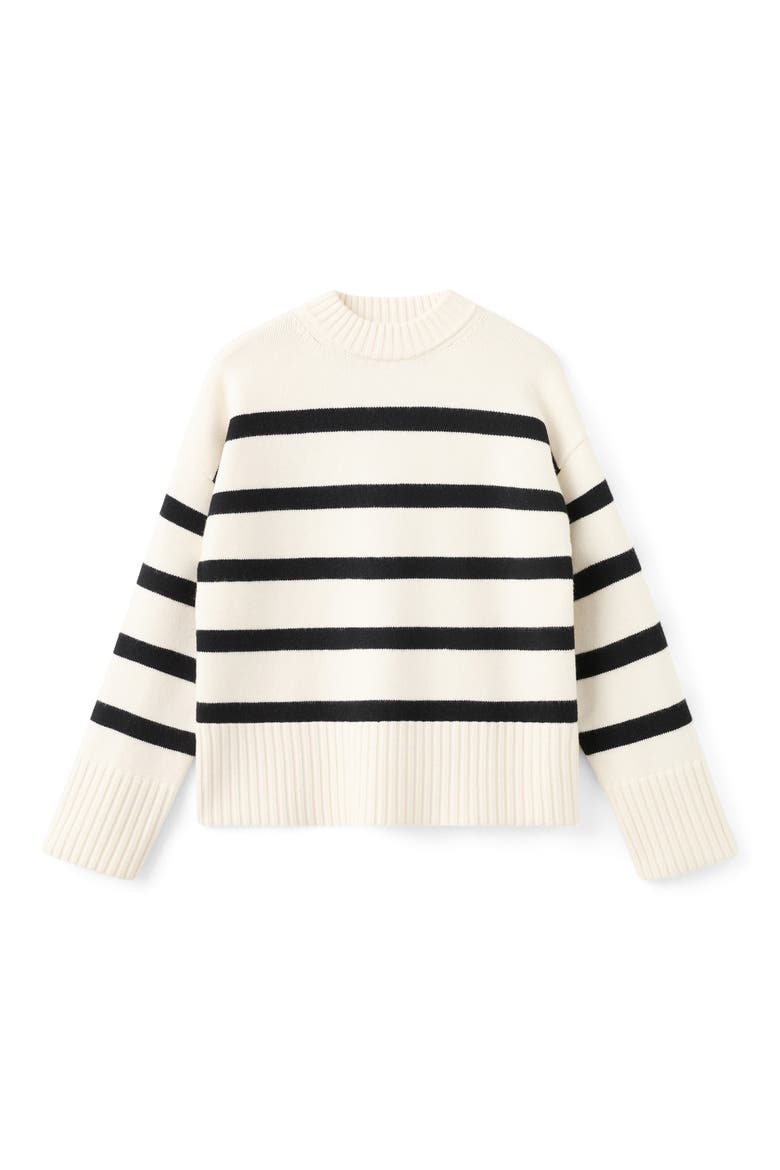 Castello Stripe Sweater, Alternate, color, ECRU