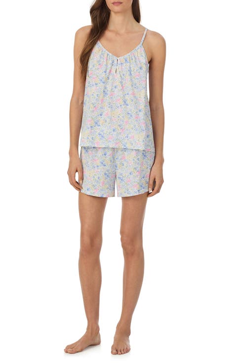 Sleeveless Print Short Pajamas