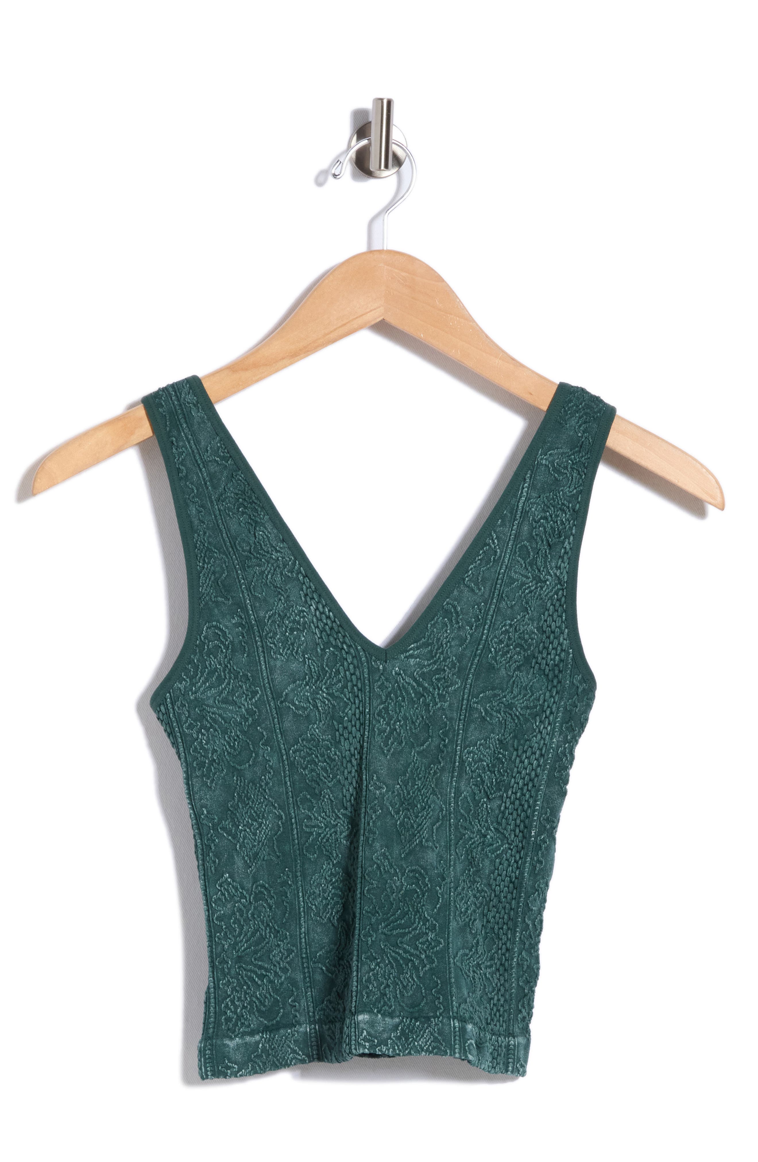 Tapestry V-Neck Crop Tank