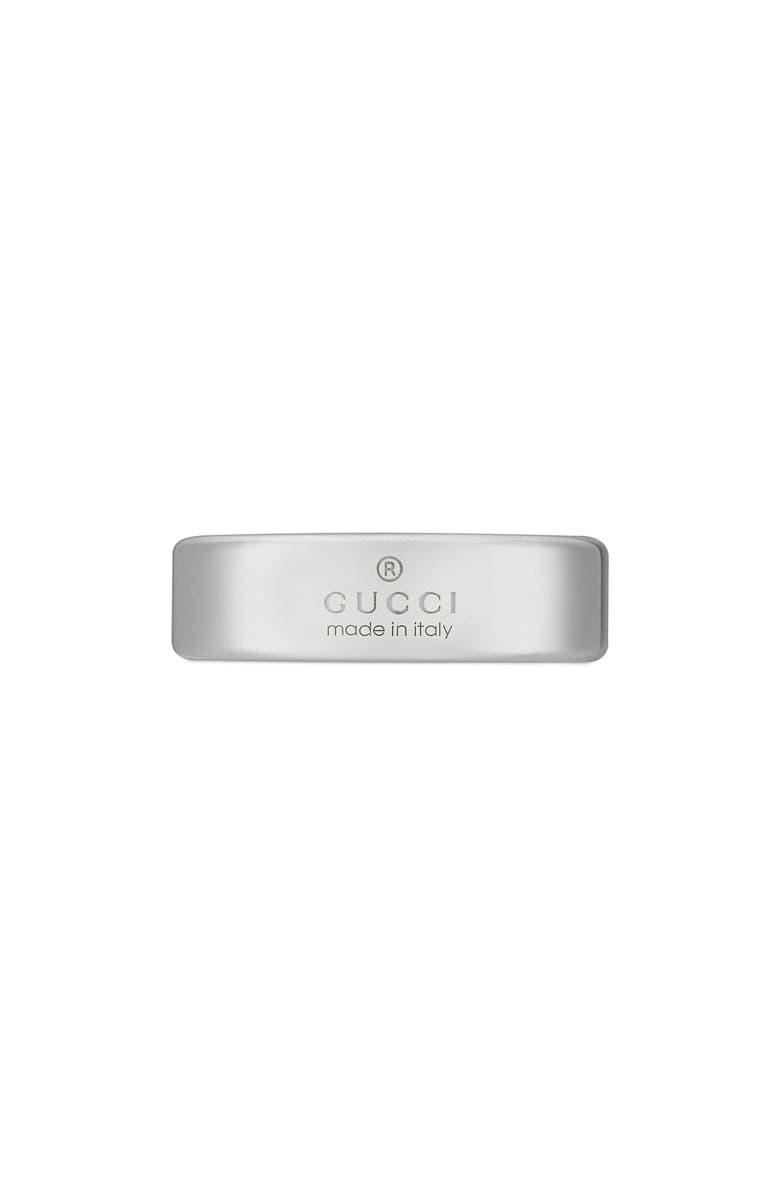 Gucci Interlocking-G Tag Sterling Silver Ring, Alternate, color, Silver