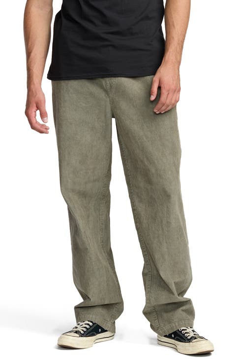 Larry Relaxed Straight Leg Corduroy Drawstring Pants