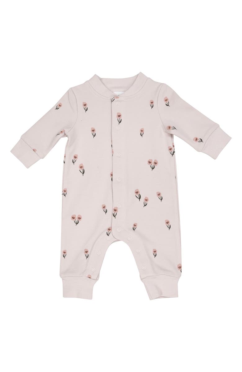 Angel Dear Floral Organic Cotton Blade Collar Romper, Main, color, 