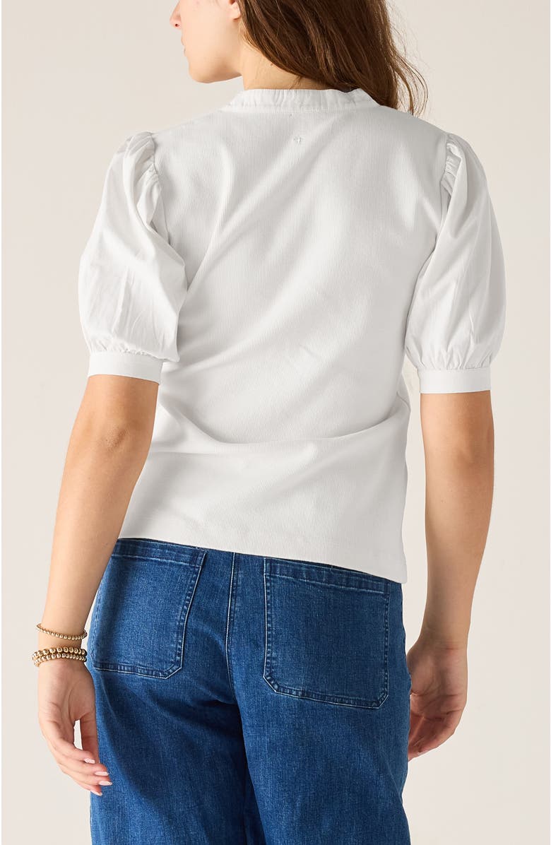Voyageur by MERSEA Earhart Ribbed Henley Top, Alternate, color, White