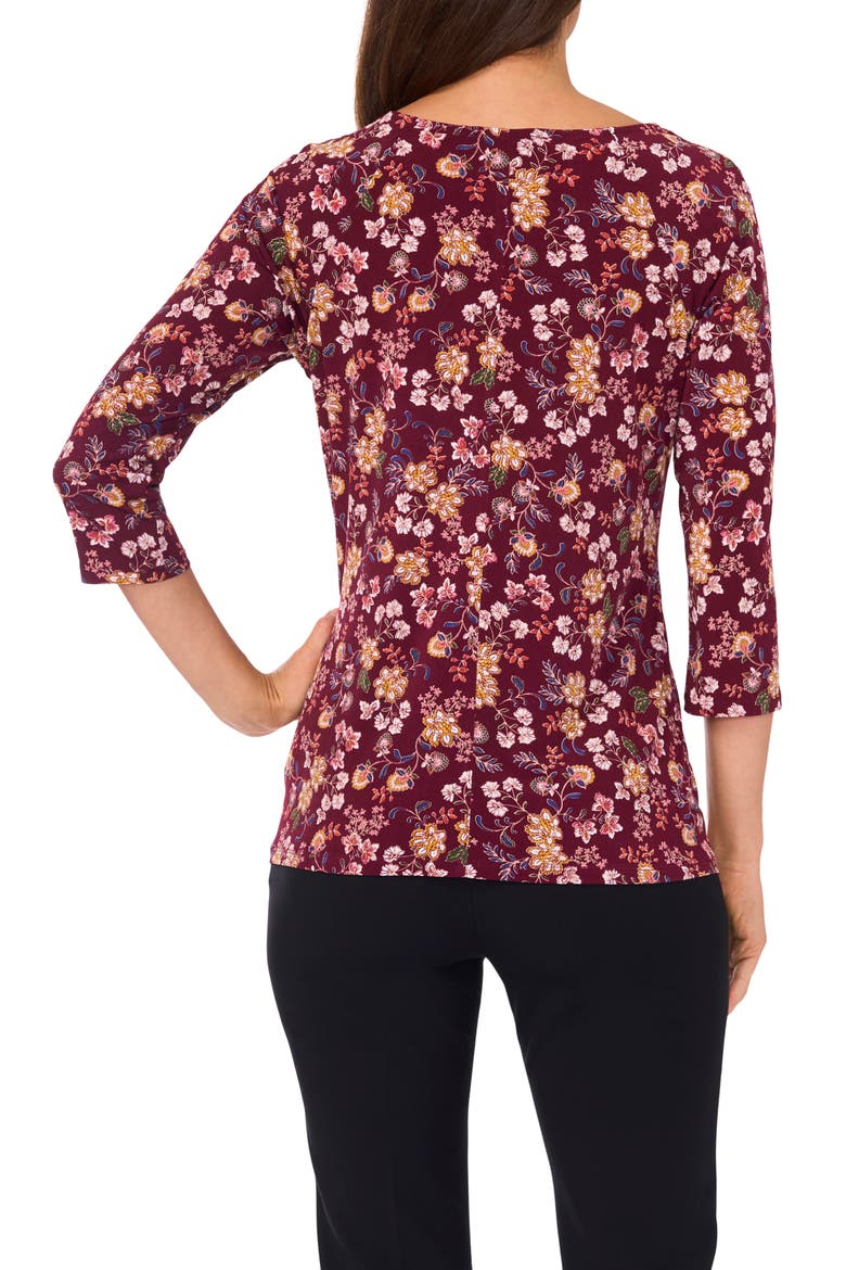 Floral Grommet Accent Cutout Top, Alternate, color, ANCHO CHILE MULTI