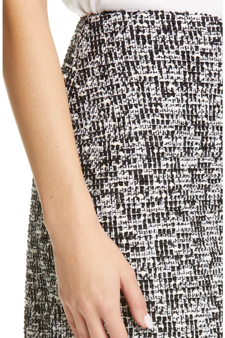 Modern Statement Tweed Skirt, Alternate, color, CREAM/ CAVIAR MULTI