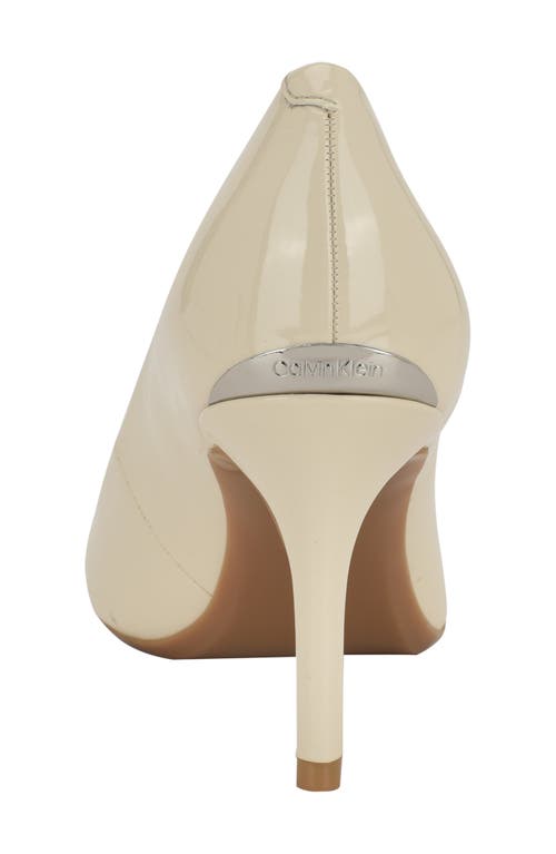 Calvin Klein Gayle Pointed Toe Pump In Ivory Patent