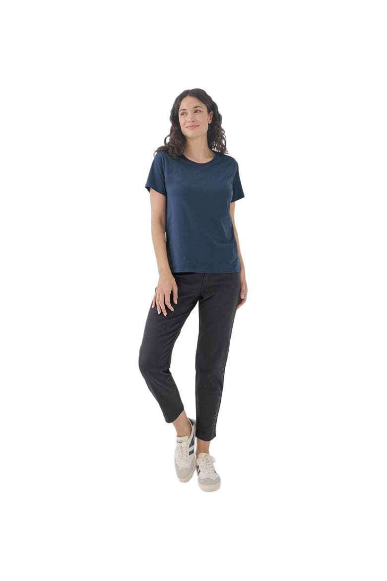 Organic Cotton Softspun Crew Neck Tee, Alternate, color, French Navy