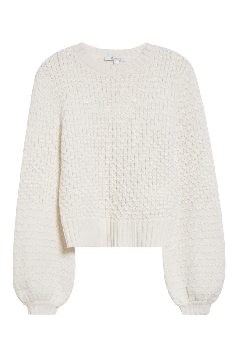 Elvira Wool & Cashmere Crewneck Sweater, Alternate, color, WHITE