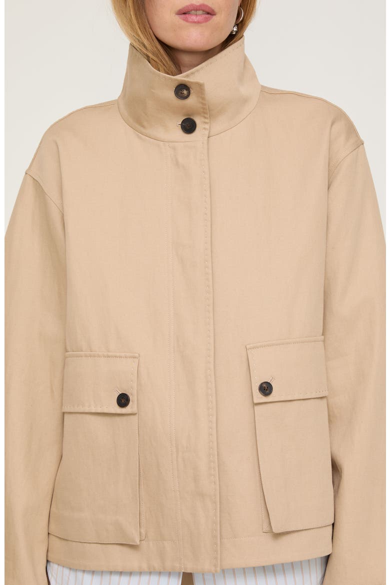 Cotton & Linen Cargo Jacket, Alternate, color, NATURAL
