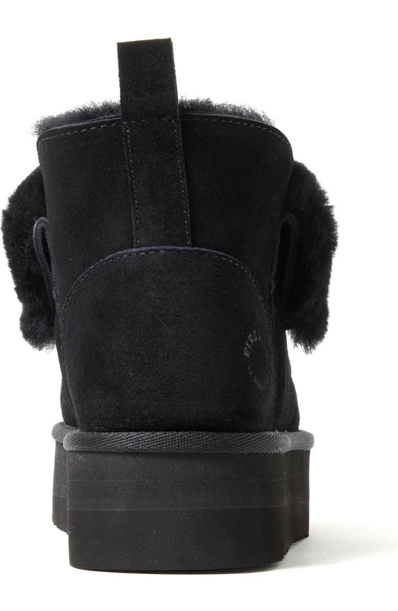 DEARFOAMS Fireside Bayswater Genuine Shearling Quilted Platform Bootie, Alternate, color, Black