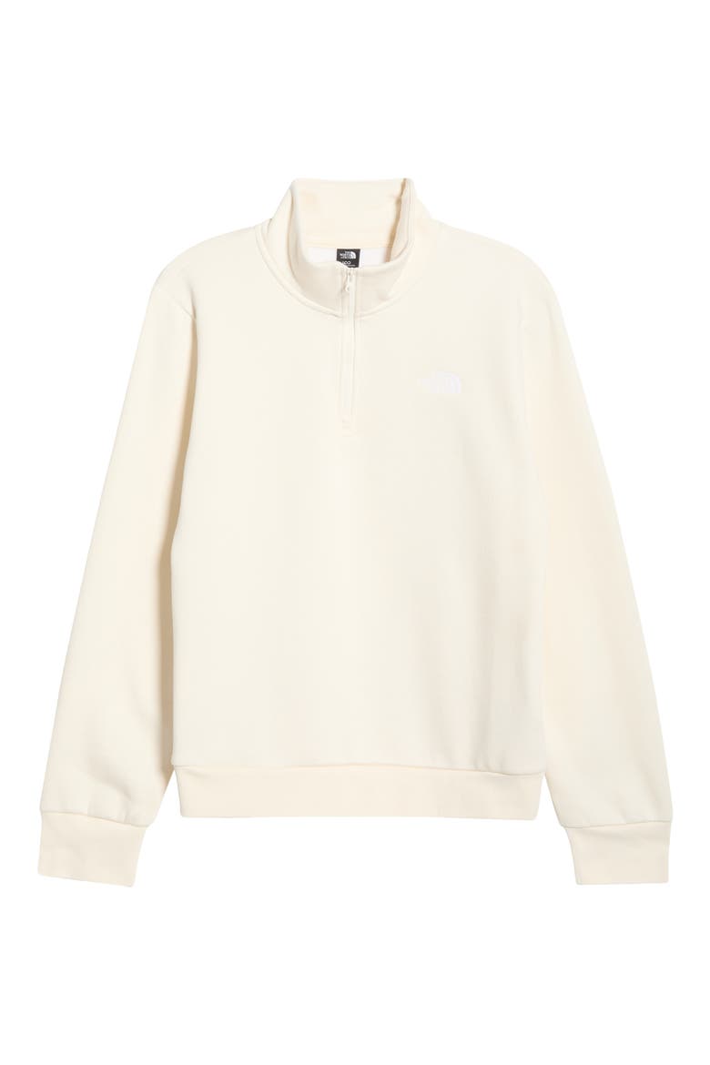 Evolution Simple Dome Cotton Blend Quarter Zip Sweatshirt, Alternate, color, WHITE DUNE