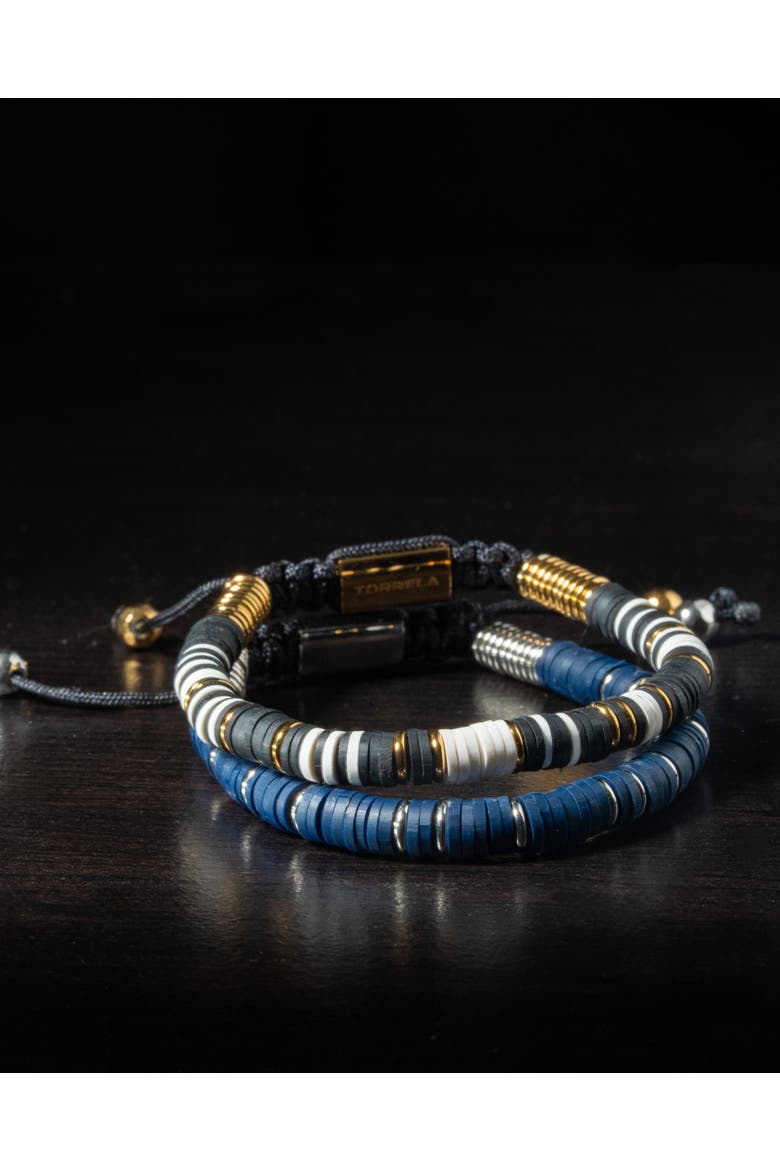 Black Gold Beaded Bracelet, Alternate, color, Black Gold