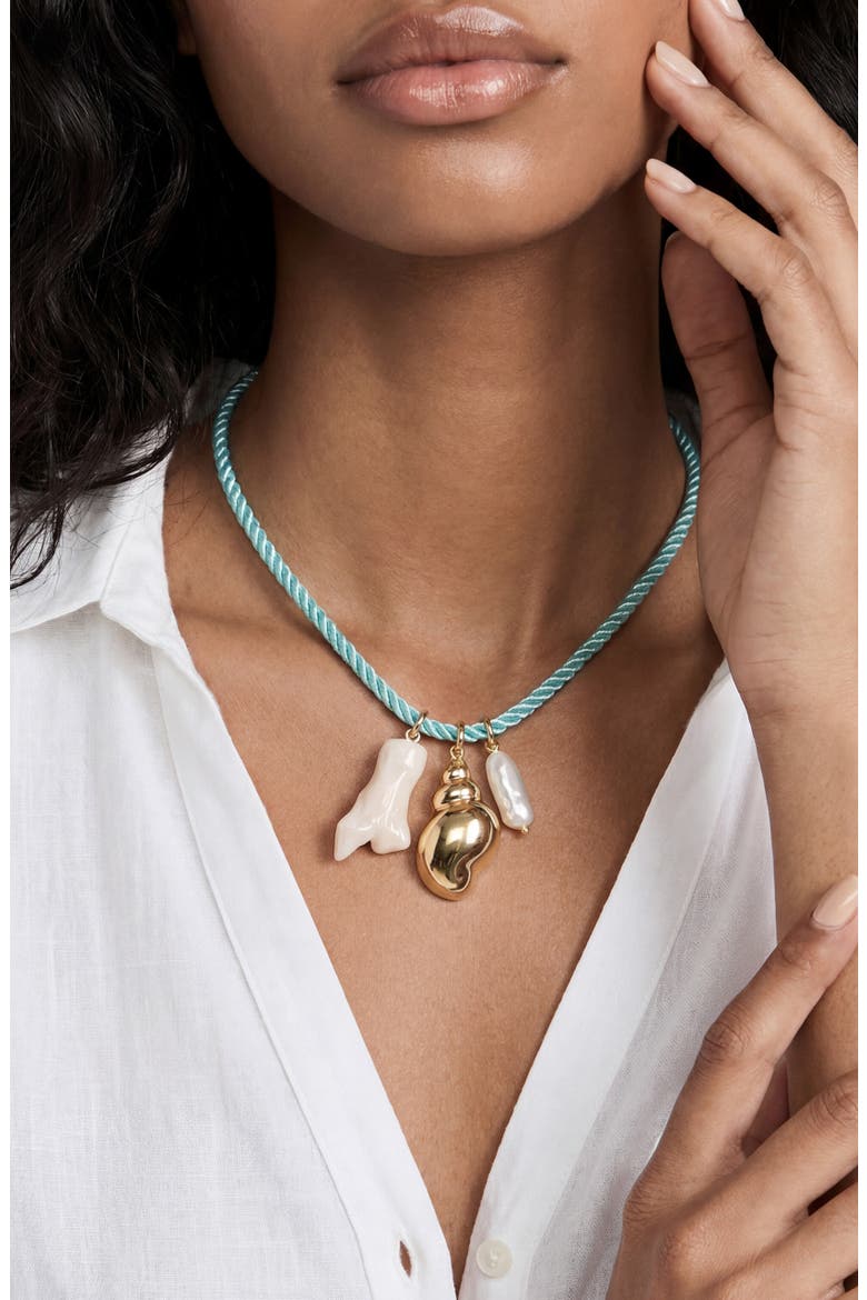 Assorted Charm Rope Necklace, Alternate, color, TURQUOISE