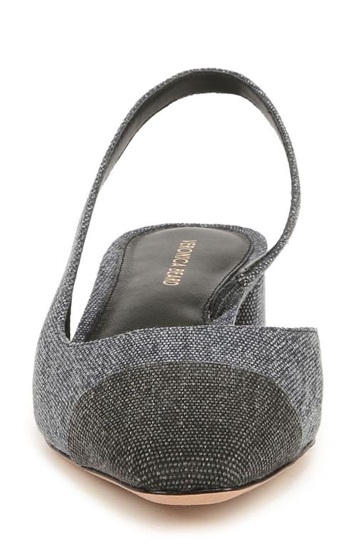 Veronica Beard Cecile Half D'orsay Slingback Pump In Black/indigo Blue