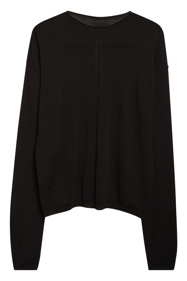 Virgin Wool Crewneck Sweater, Alternate, color, BLACK