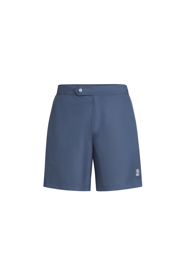 Nylon swim shorts, Alternate, color, Denim