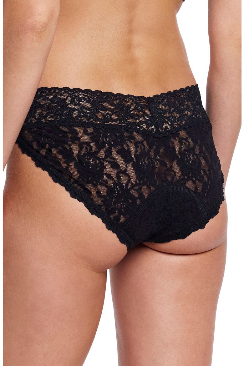 x Saalt Signature Lace® Leakproof V-kini Bikini, Alternate, color, BLACK
