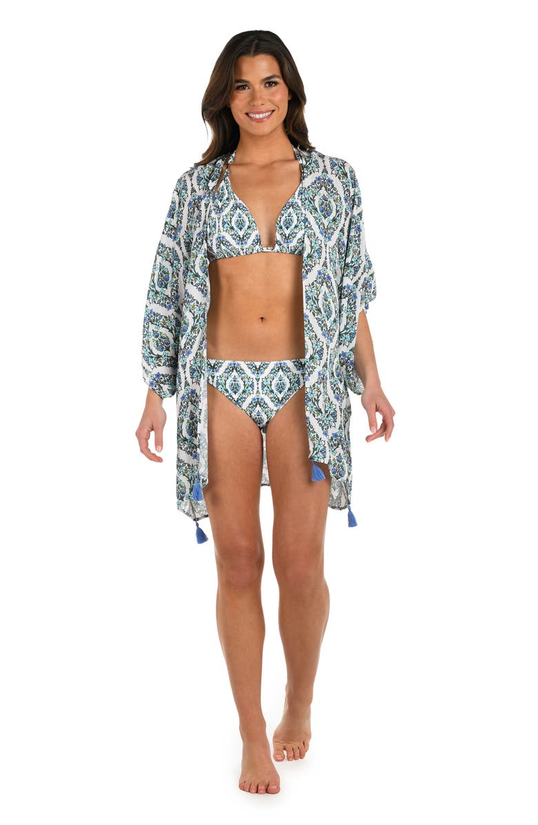 La Blanca Deja Blue Cover-Up Topper, Alternate, color, Blue