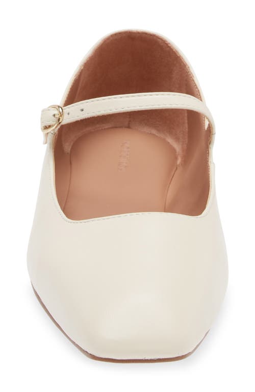 Nordstrom Mary Jane Flat In Ivory Vanilla