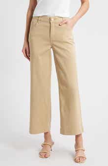 Wit & Wisdom Sam High Waist Ankle Wide Leg Twill Pants
