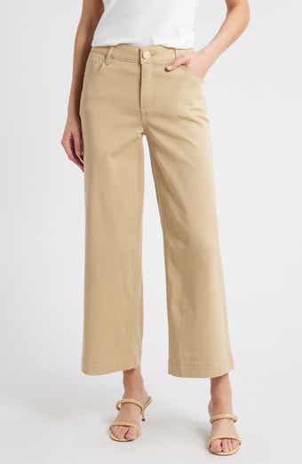 Wit & Wisdom Sam High Waist Ankle Wide Leg Twill Pants