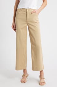 Wit & Wisdom Sam High Waist Ankle Wide Leg Twill Pants