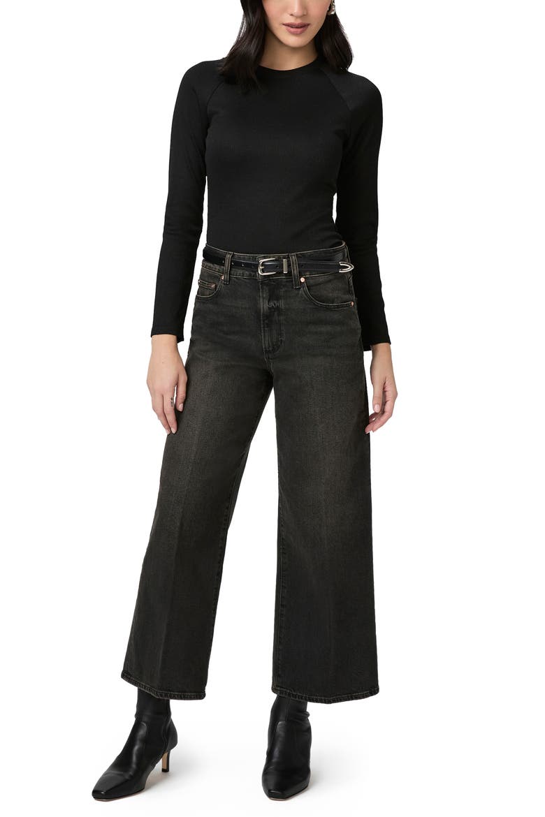 Sasha High Waist Ankle Wide Leg Jeans, Alternate, color, BLACKRUST