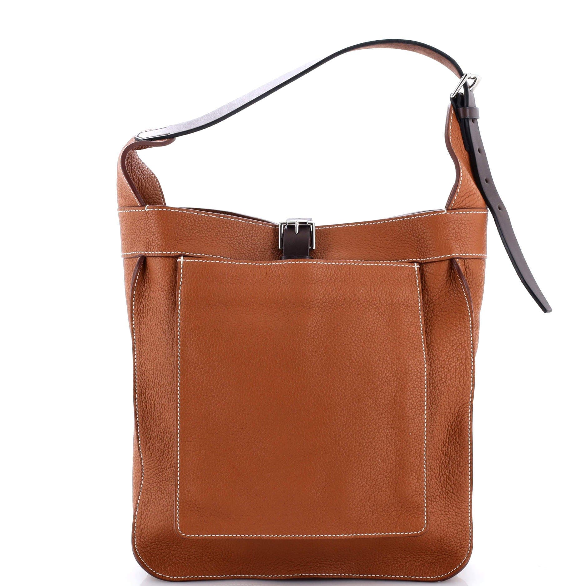 Pre-Owned Hermes Marwari Bag Clemence PM, Main, color, Gold