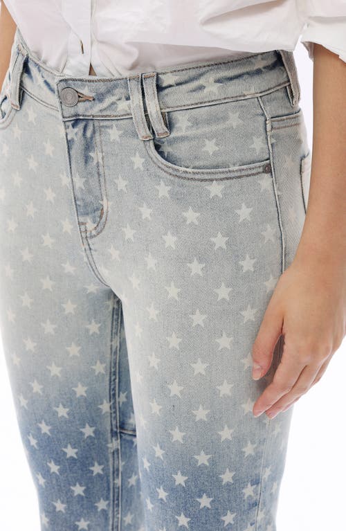 Bayeas Star Print Bootcut Jeans In Blue