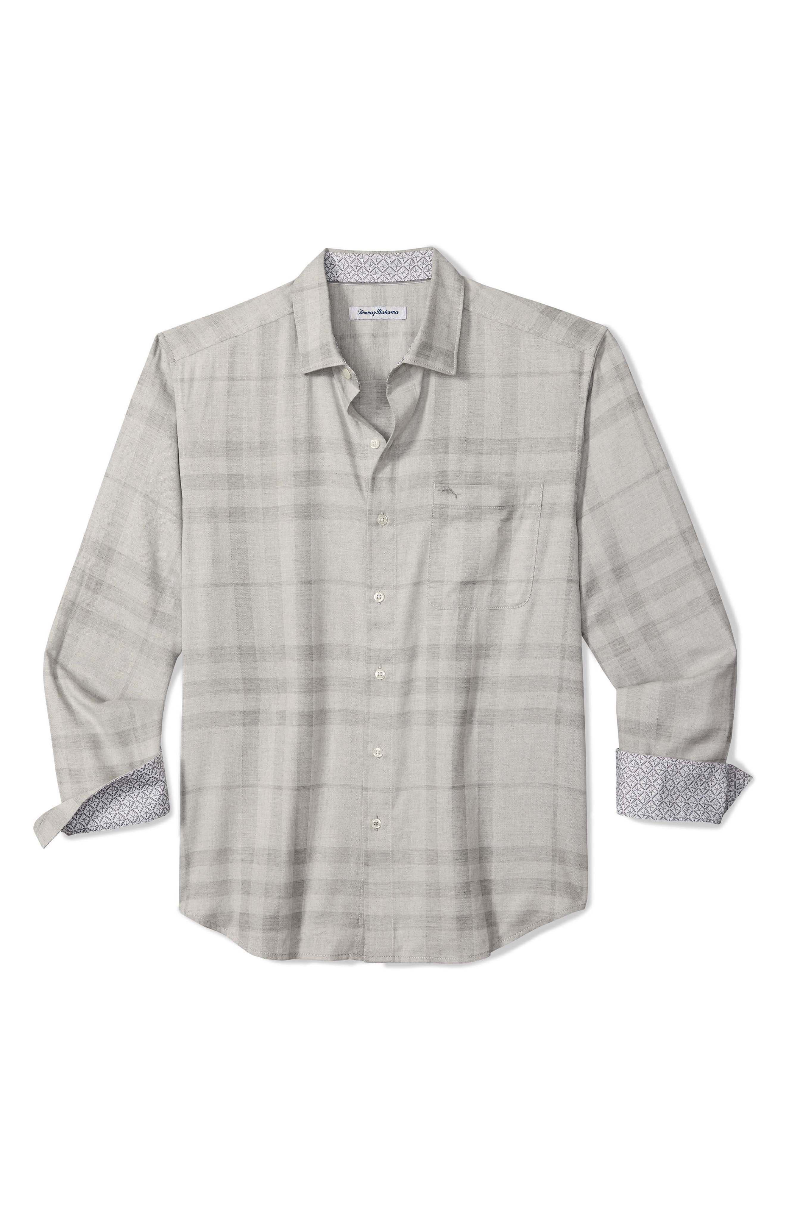 Silver Mist Plaid Button-Up Shirt