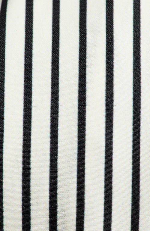Tasha Striped Center Knot Headband In Ivory/black