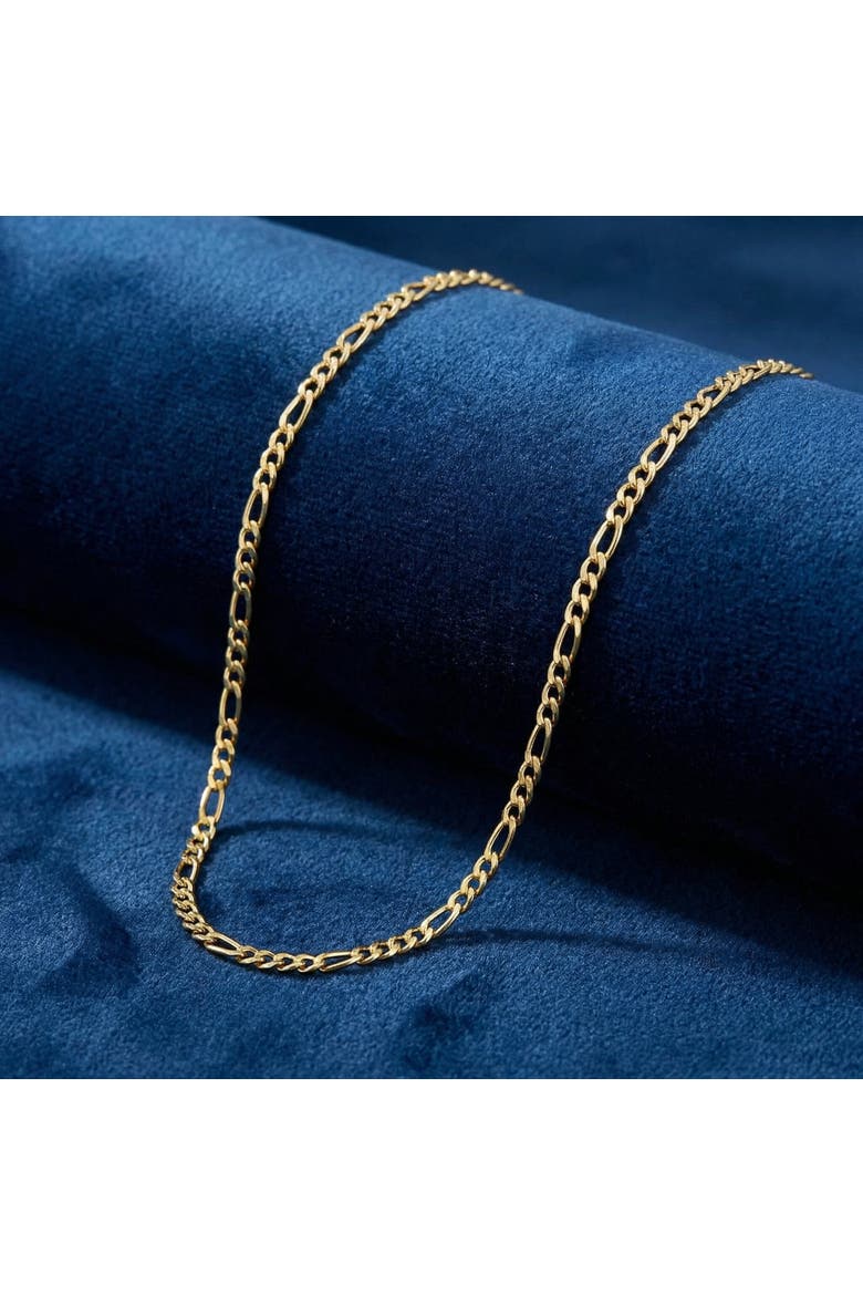 14k Gold-filled Solid Figaro Link Chain Necklace, Alternate, color, 14k Yellow Gold