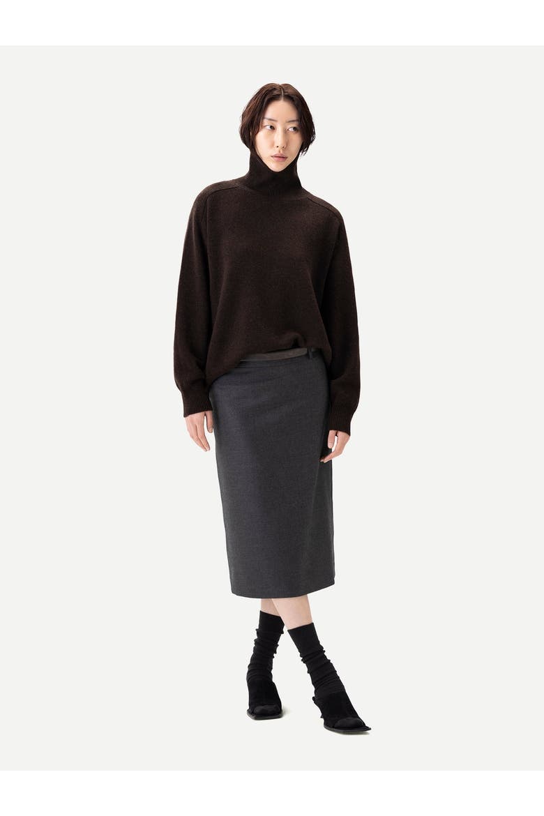 Unisex High-Neck Cashmere Sweater, Alternate, color, mole