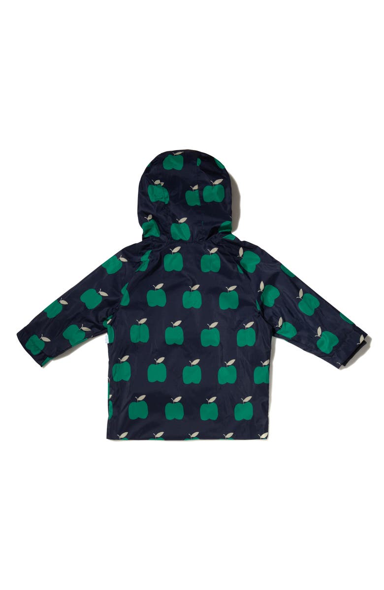 Mon Coeur Kids' Apple Print Water Repellent Hooded Rain Jacket, Alternate, color, 