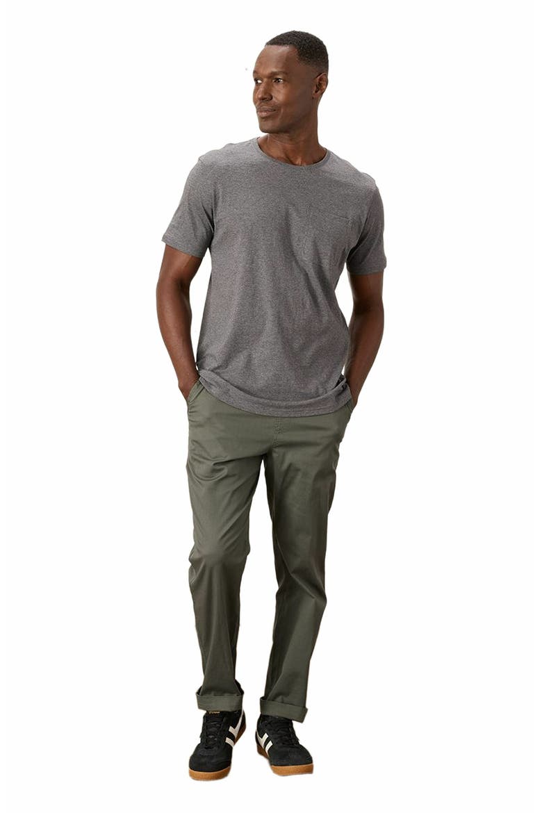 Organic Cotton Softspun Pocket Crew Tee, Main, color, Medium Grey Heather
